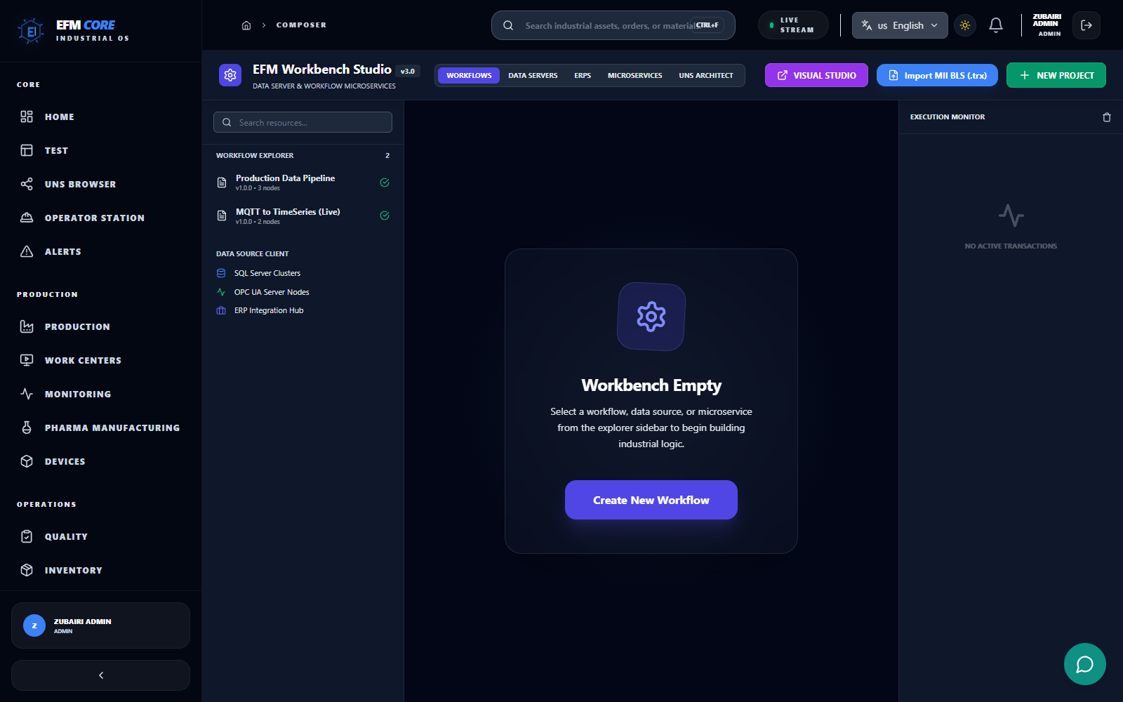Industrial Workflow Composer